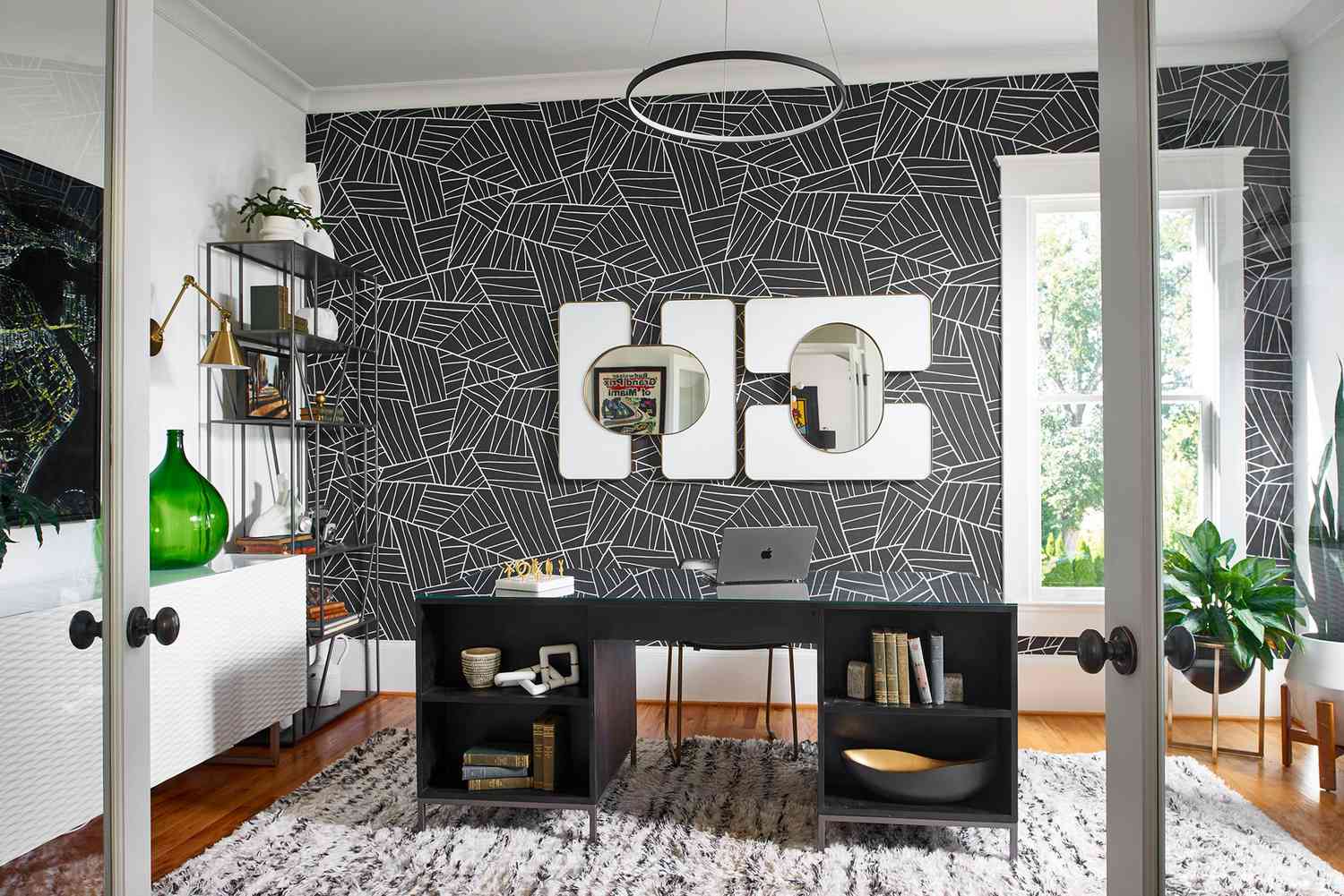 Accent wall wallpaper design
